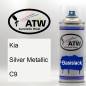 Preview: Kia, Silver Metallic, C9: 400ml Sprühdose, von ATW Autoteile West.